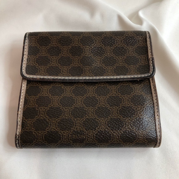 Celine Brown Canvas Macadam Bifold Wallet Sku#84011 - Picture 2 of 8